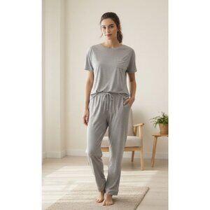 State of Day Modal Pajama Set Womens XS Gray Short Sleeve Lounge Sleepwear